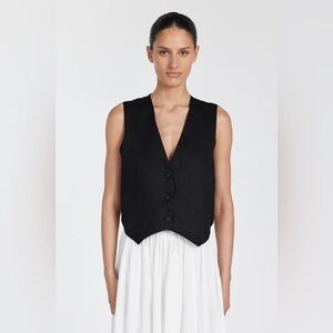 Dissh Banks Black Linen Vest